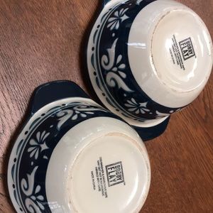 - Bobby Flay Lugged Fruit/2 Dessert Bowls. Rare,DiscontinMarbella pattern.